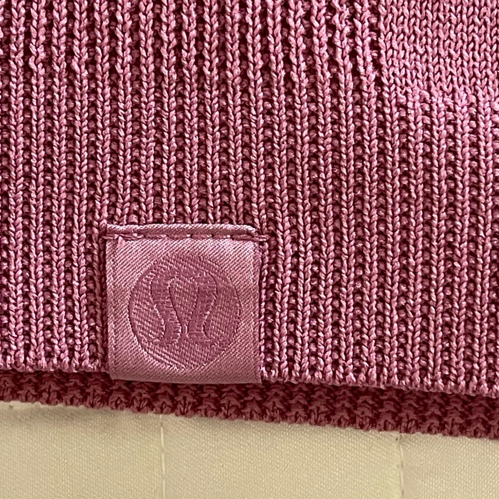 Lululemon Lightweight Knit Long Sleeve Polo color Mauve Pink size M - Picture 9 of 12